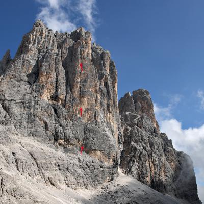 La belle voie Buhl à la Cima Canali