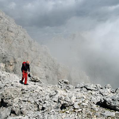 En haut de la Cima Canali