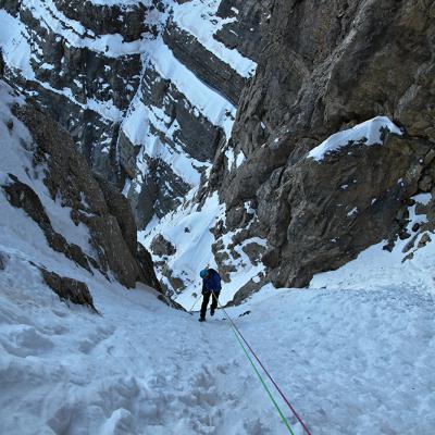 Descente par le couloir en Y