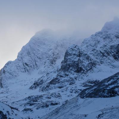 La vue classique sur Orion Face en montant au refuge