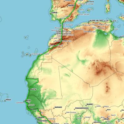 Trace du voyage en vert