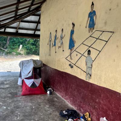 Bivouac à l'école